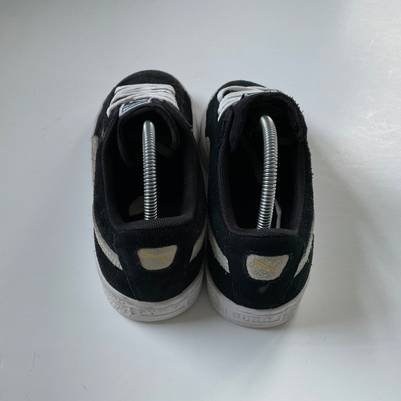 Puma Womens Suede Shoe Sz 5 Black Classic Athleisure Sneakers Travel - Picture 5 of 9